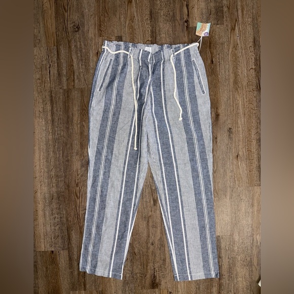 Sigrid Olsen • Linen/Cotton Striped Pants - Picture 1 of 10